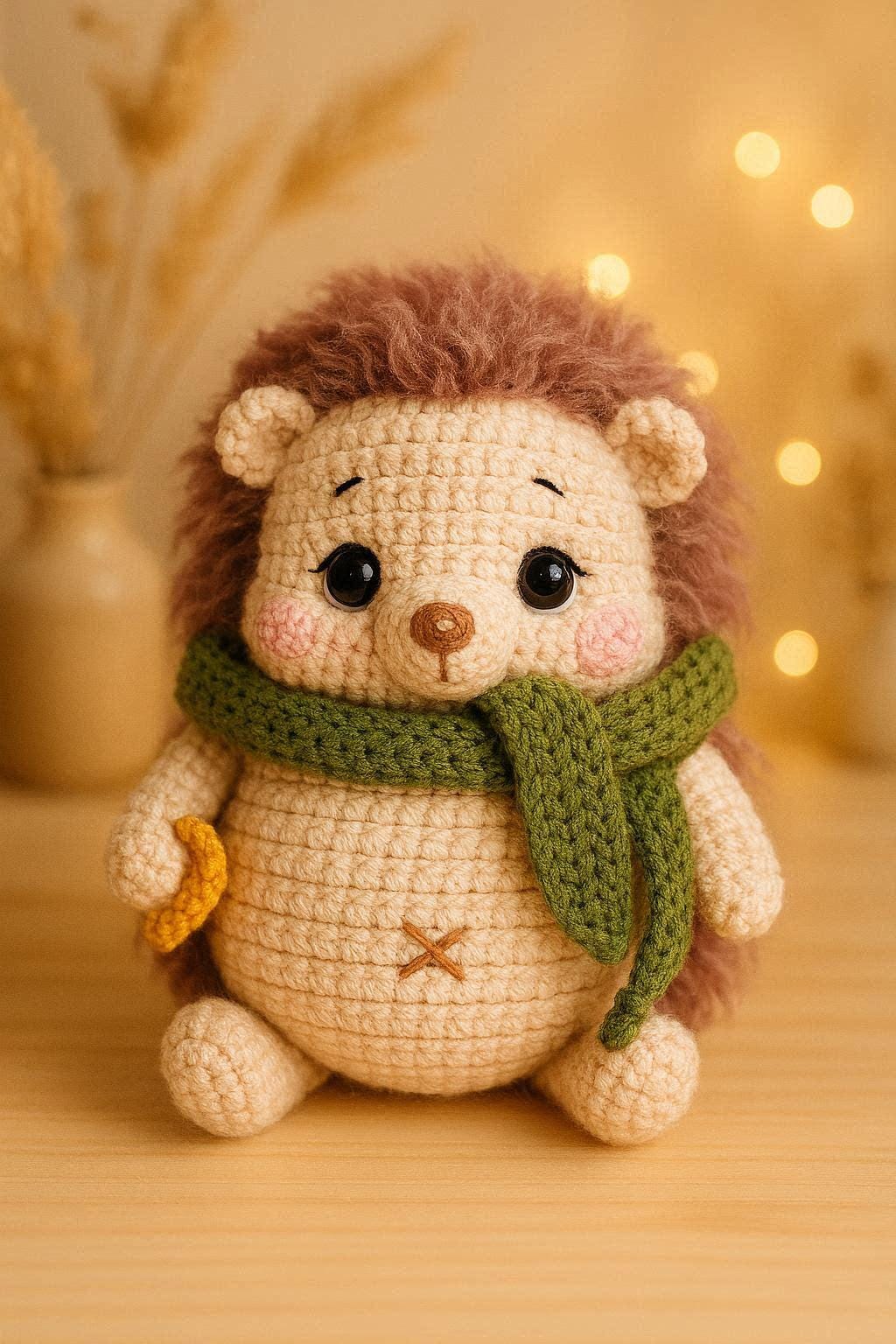 Hedgehog Amigurumi cute Realistic Crochet Pattern | Detailed Hedgehog Plush PDF Tutorial | DIY Crochet Animal Pattern