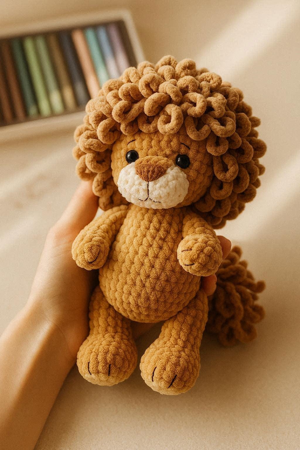 Lion Amigurumi Crochet Pattern With Photo step by step– Cute Safari Lion Plush PDF – Easy Animal Toy Tutorial – Kawaii Jungle Crochet