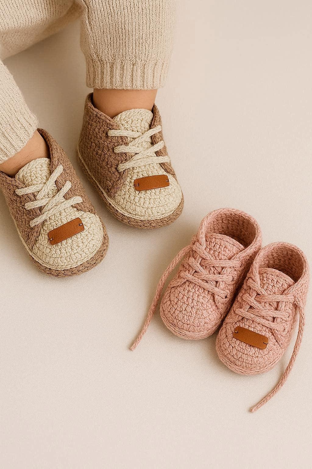Sporty Baby Booties Crochet Pattern with Step by Step Photos | Multi Size 0–12 Months | Sneaker Style Baby Shoes PDF