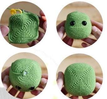 Cute Green Monster Amigurumi Crochet Pattern With Photo step by step – DIY Holiday Plush Toy