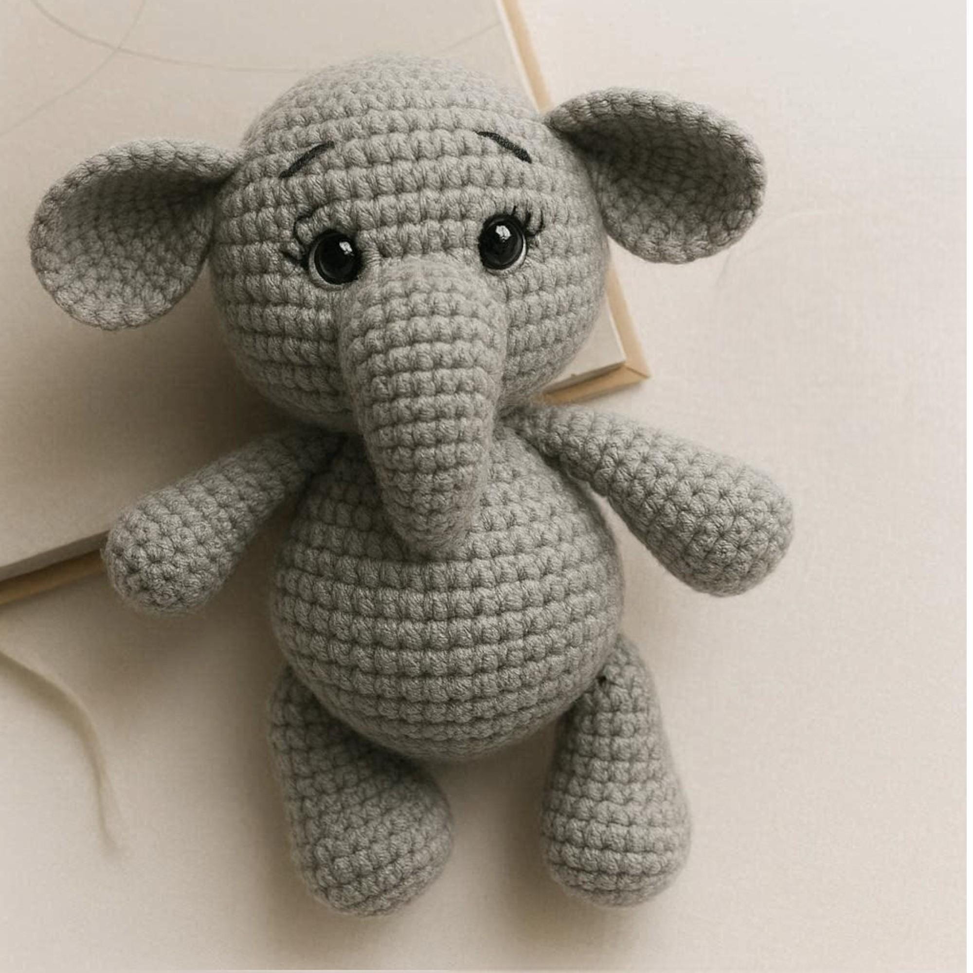 Cute Baby Elephant Amigurumi Crochet Pattern – DIY Soft Toy, Handmade Gift, Instant PDF