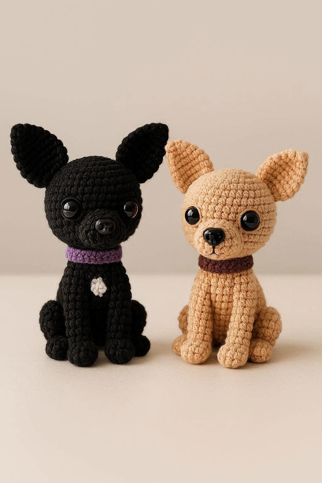 Chihuahua Crochet Pattern PDF – Realistic Amigurumi Dog Tutorial With Photos step by step– Schema Uncinetto Chihuahua