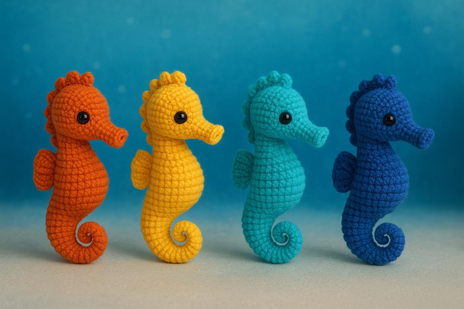 Seahorse Amigurumi Crochet Pattern – Cute & Realistic Handmade Toy PDF Tutorial for Beginners / Pattern Amigurumi Cavalluccio Marino