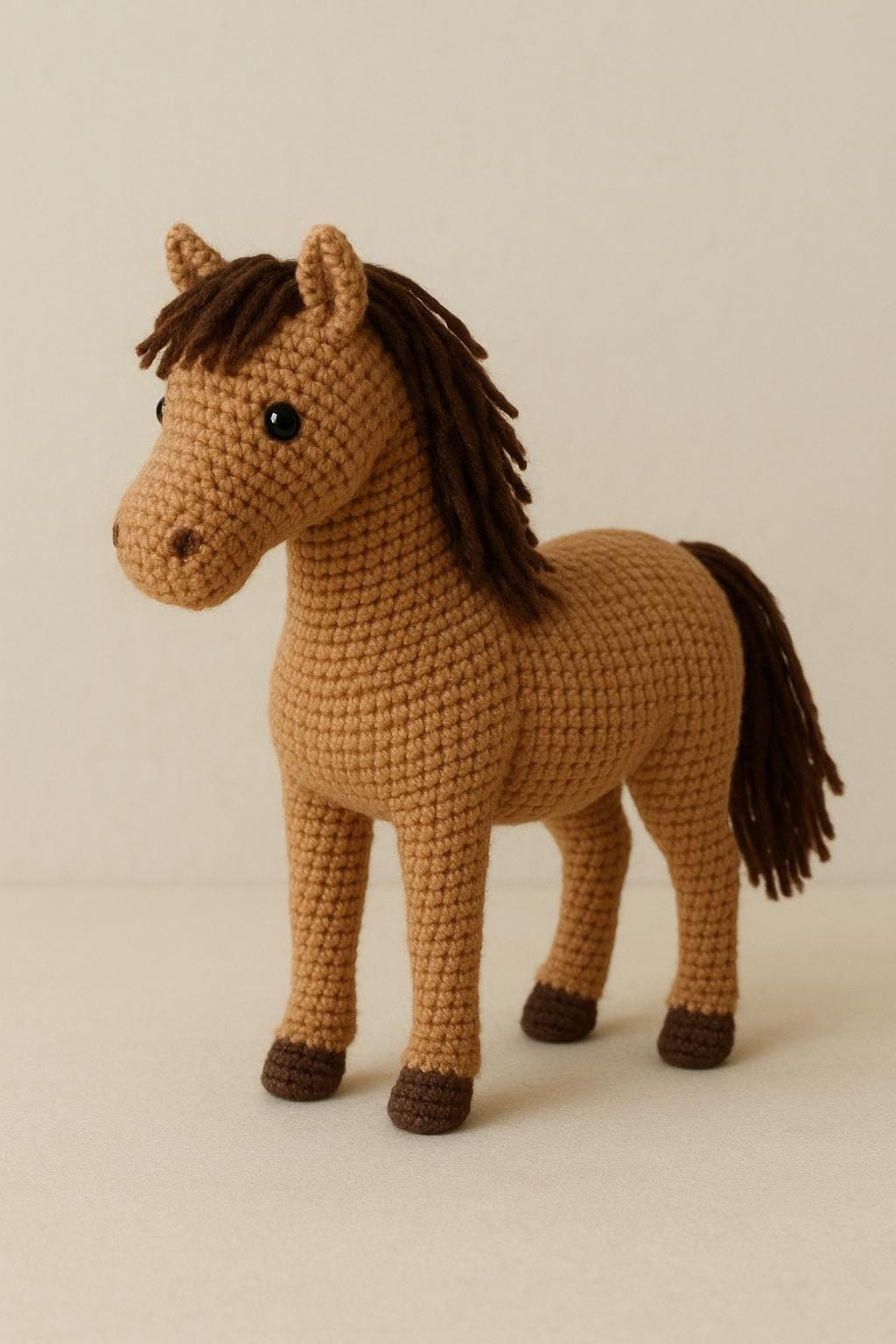 Horse Amigurumi Crochet Pattern With Photos step by step | Standing Horse Plush | Detailed Animal Crochet PDF | DIY Stuffed Horse Tutorial