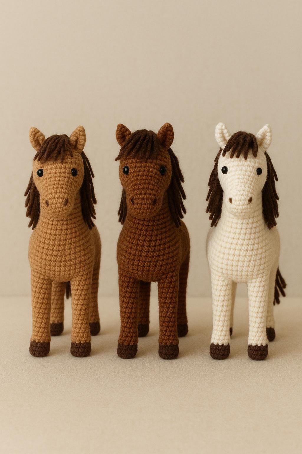 Horse Amigurumi Crochet Pattern With Photos step by step | Standing Horse Plush | Detailed Animal Crochet PDF | DIY Stuffed Horse Tutorial