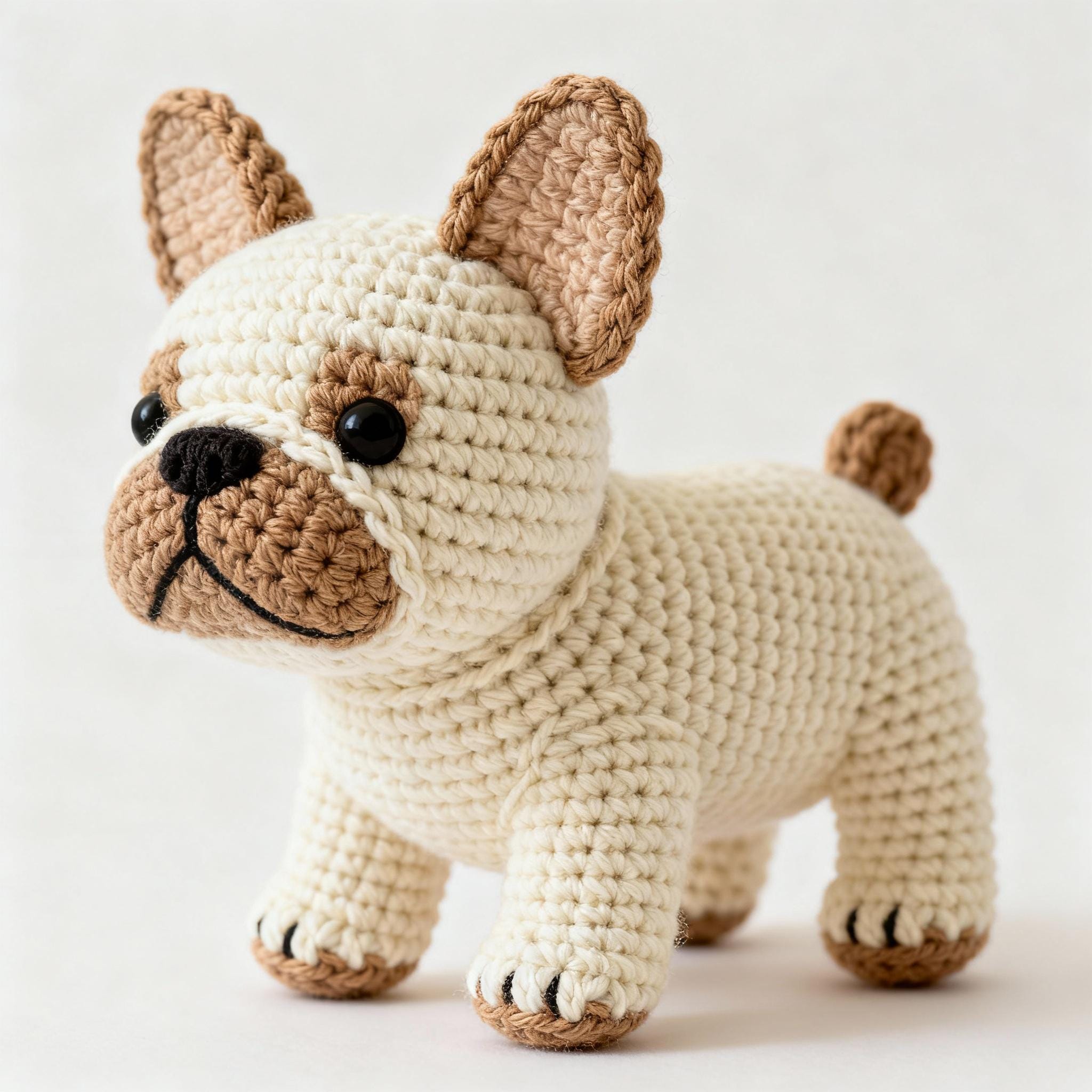 French Bulldog Amigurumi Crochet Pattern - Beginner Friendly, Detailed Plush PDF
