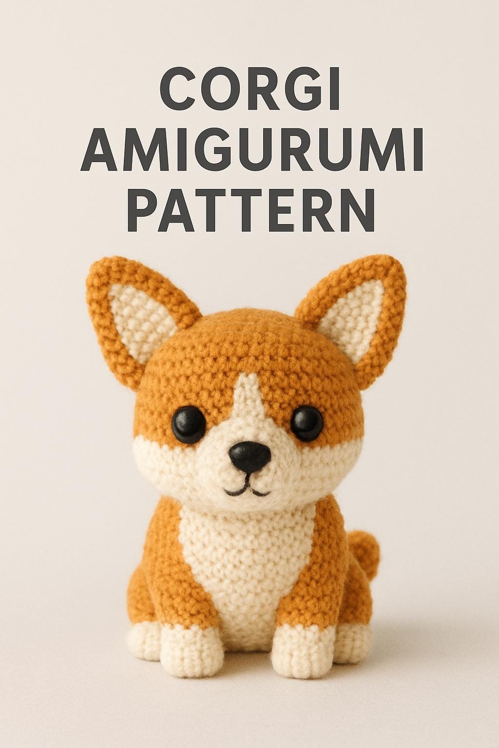Corgi Amigurumi Crochet Pattern | Cute Puppy Dog Plush | Easy Crochet Dog PDF Tutorial | DIY Handmade Gift Idea