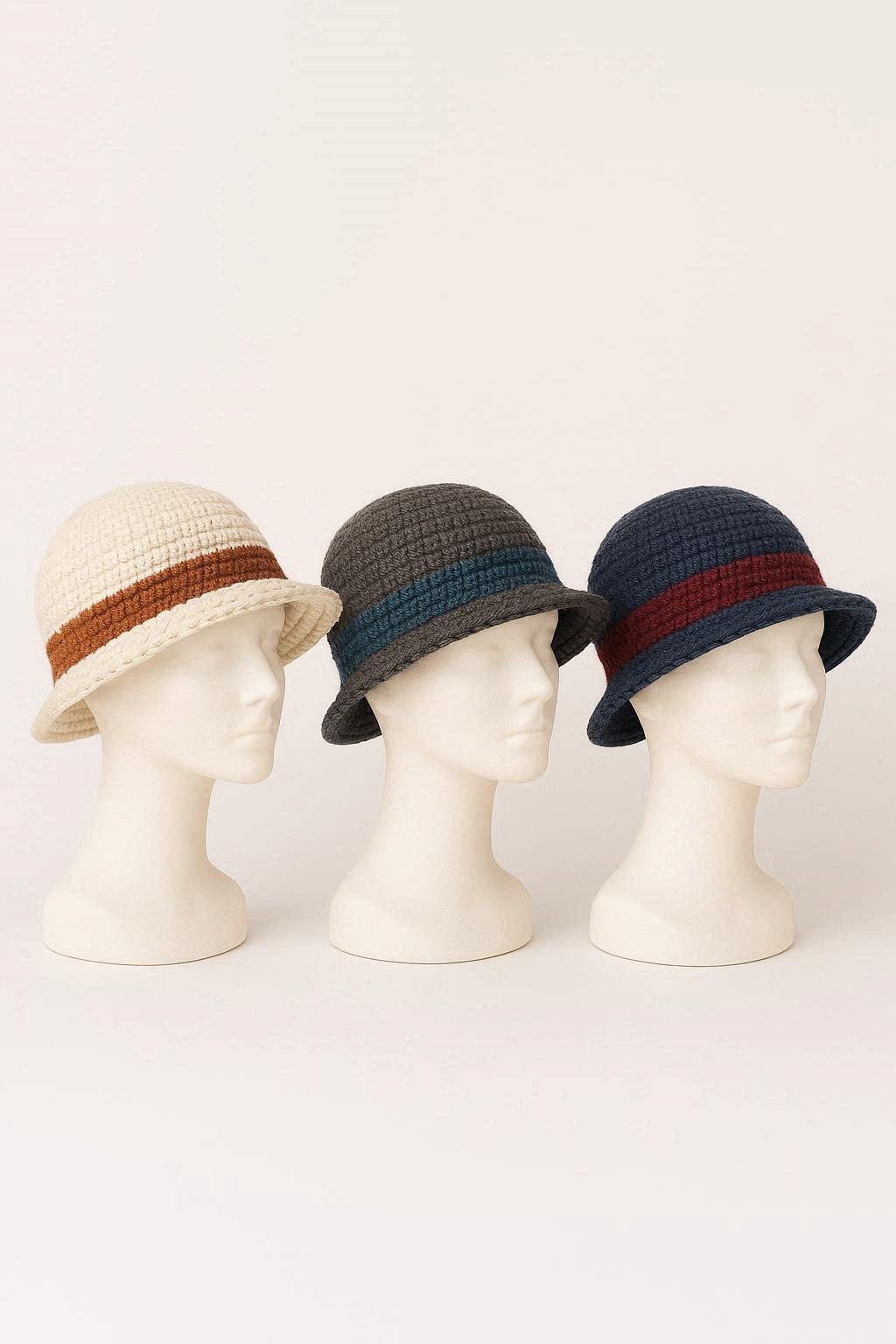 Elegant Crochet Bucket Hat Pattern PDF – Classic Cloche Hat – Vintage Inspired Women Hat – Minimal Chic Style – Instant Download