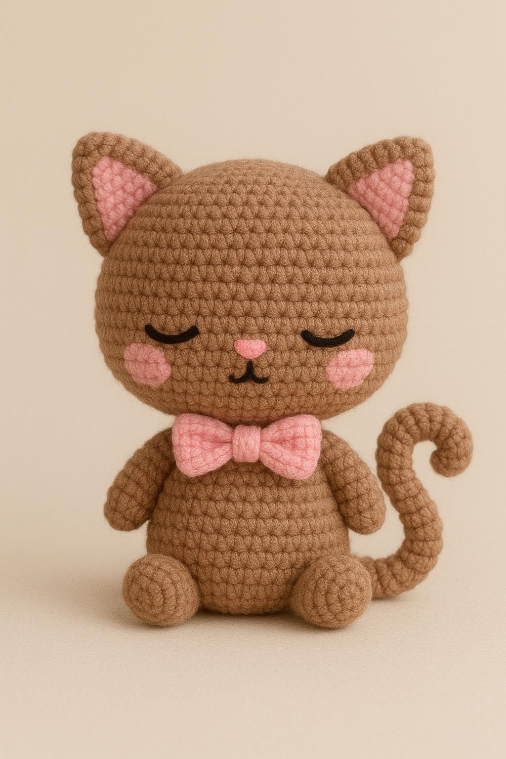 Amigurumi Cat Crochet Pattern PDF – Cute Kawaii Kitten Plush Tutorial, DIY Stuffed Animal Toy, Instant Download
