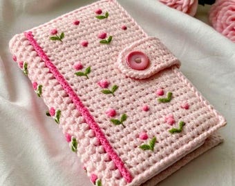 Crochet Floral Notebook Cover Pattern | PDF | Embroidered Flowers | Copertina Libro Floreale Aestetich | Chic Handmade