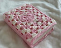 Heart Granny Square Book Cover Crochet Pattern | DIY Cozy Book Sleeve PDF