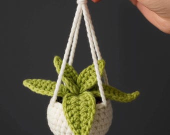 Mini Plant Hanger Crochet Pattern | Step by Step Photo Tutorial | Indoor home Decor DIY