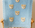Crochet Teddy Bear Granny Square Baby Blanket Pattern (PDF Pattern)